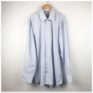 NWT Sebastien James Collection Dress Shirt Blue‎ Size XL